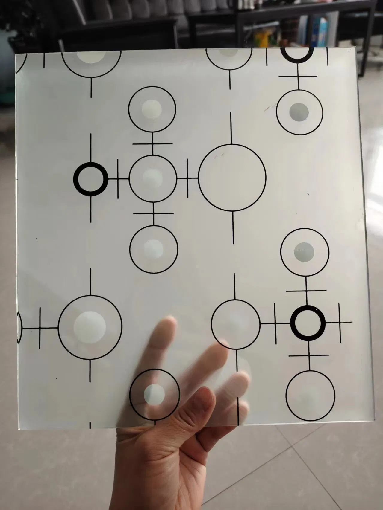 Silk-Screen Printed Glass and Ice Flower Glass