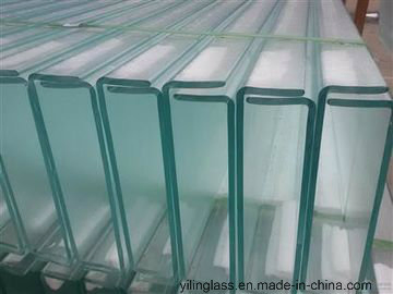 Toughened Tinted Blue U Channel Glass