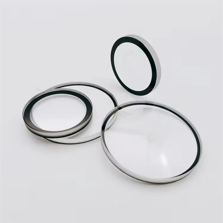 2/3/4mm Round Flat Circular Transparent Tempered Sheet Glass with Anti Reflective Coating Lens/Black Silk Screen Printed for LED Lamp Lighting Light Cover