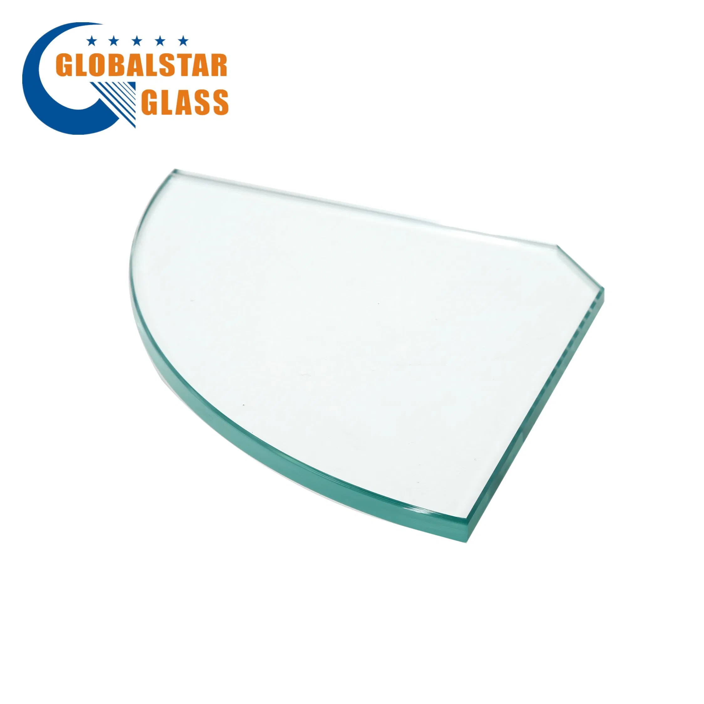 5mm 6mm 8mm 10mm 12mm 15mm 19mm Thick Clear Bent Toughened Curved Tempered Glass for Curtain Wall Windows Doors Building Swimming Pool