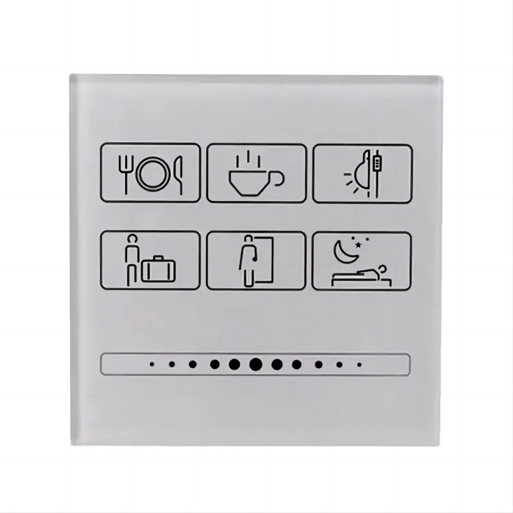 OEM Silk Printing Tempered Glass for Smart Home Wireless Wall Electric Touch Light Switch Panel