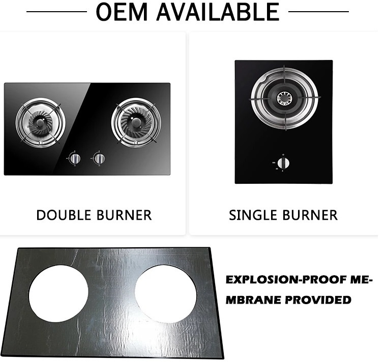 Custom Printed Silkscreen Tempered Gas Stove Glass