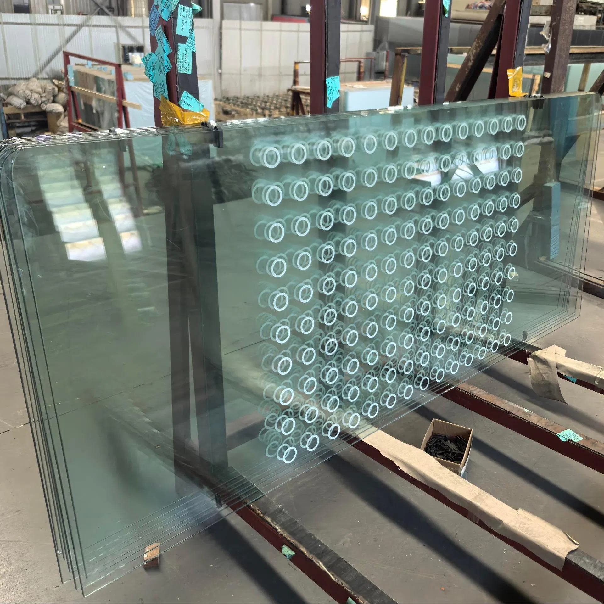 Custom Size 3-19mm Silk Screen Printed Glass Anti-Fog Durable for Shower Doors