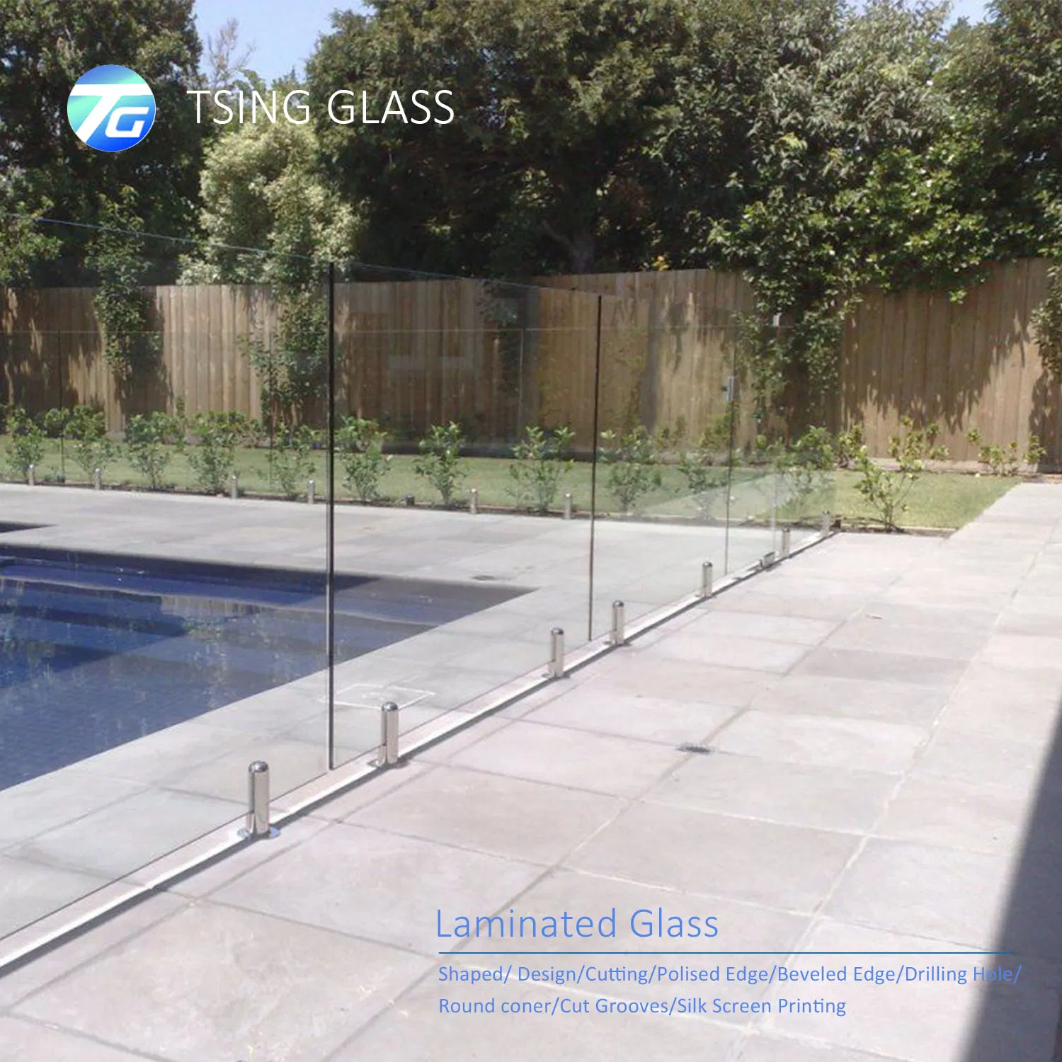 8.38mm, 8.76mm, 12.38mm Soundproof Tempered Toughened Laminated Glass for Windows Door Glass Panels Glass Railing