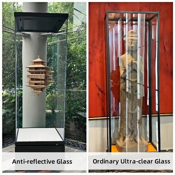 2/3/4/5/6/8/10/12/15mm Ultra Transparent Ar Coated Glass Anti Reflective Glass for Museum