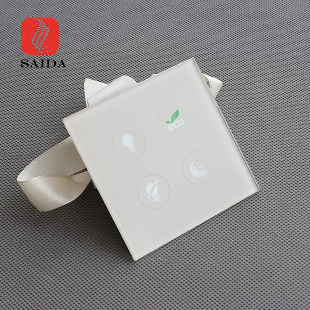 Customized White Color Silkscreen Printed Tempered 86 Type Touch Switch Tempered Glass for Central Air Conditioner / Floor Thermostat