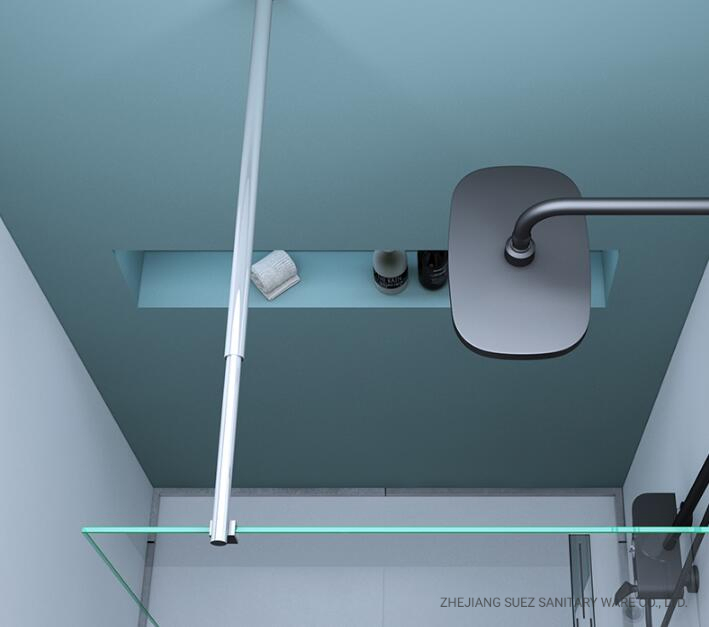 Hot Sales Walk in Shower Screen 100*H190cm, U Channel Alloy Wall Fixed, 8mm THK Upscale Toughened Glass with Ss Support Holder, Strict CE Pass