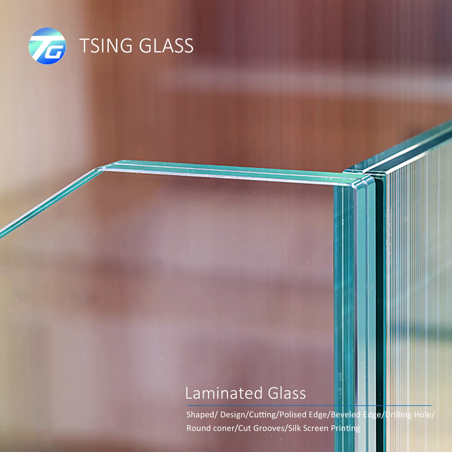 8.38mm, 8.76mm, 12.38mm Soundproof Tempered Toughened Laminated Glass for Windows Door Glass Panels Glass Railing