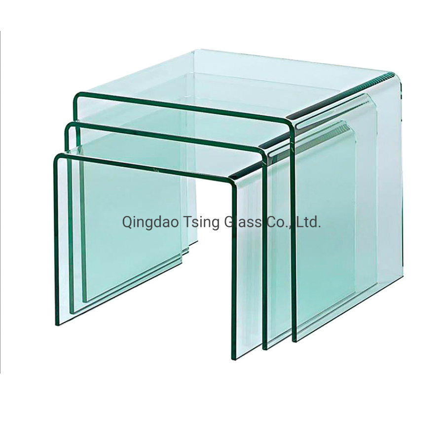 3/ 4/6/ 8/10/12/15/ 19mm Decorative Tempered/Flat/Curved/Bent/Hot Bending Clear /Ultra Clear/U-Shaped/ Book Shelf/ Coffee Table /Desk /Fish Tank Glass