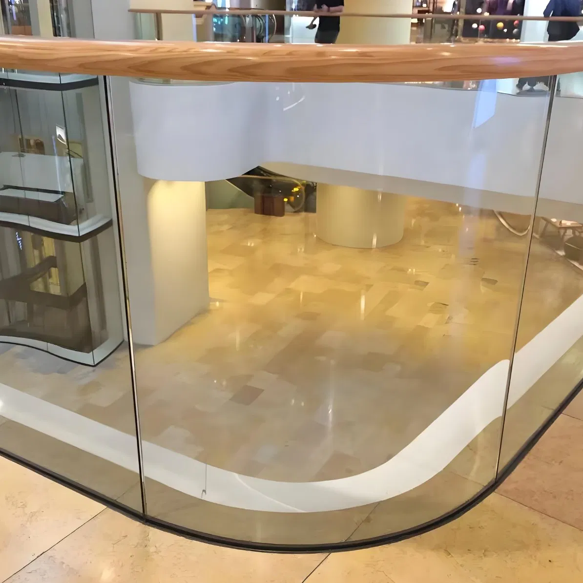 Industrial Curved Tempered Glass 3mm-19mm Solid Structure Bent Glass for Hotel Usage