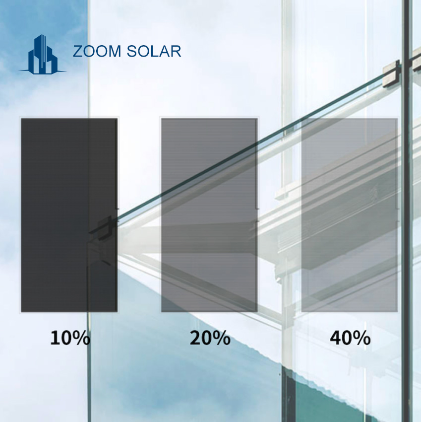 China Factory Color-Coated High-End BIPV High-Efficiency Customized Cdte Photovoltaic Glass Curtain Wall