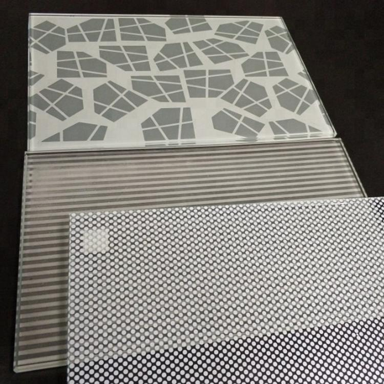 Custom Size 3-19mm Silk Screen Printed Glass Anti-Fog Durable for Shower Doors