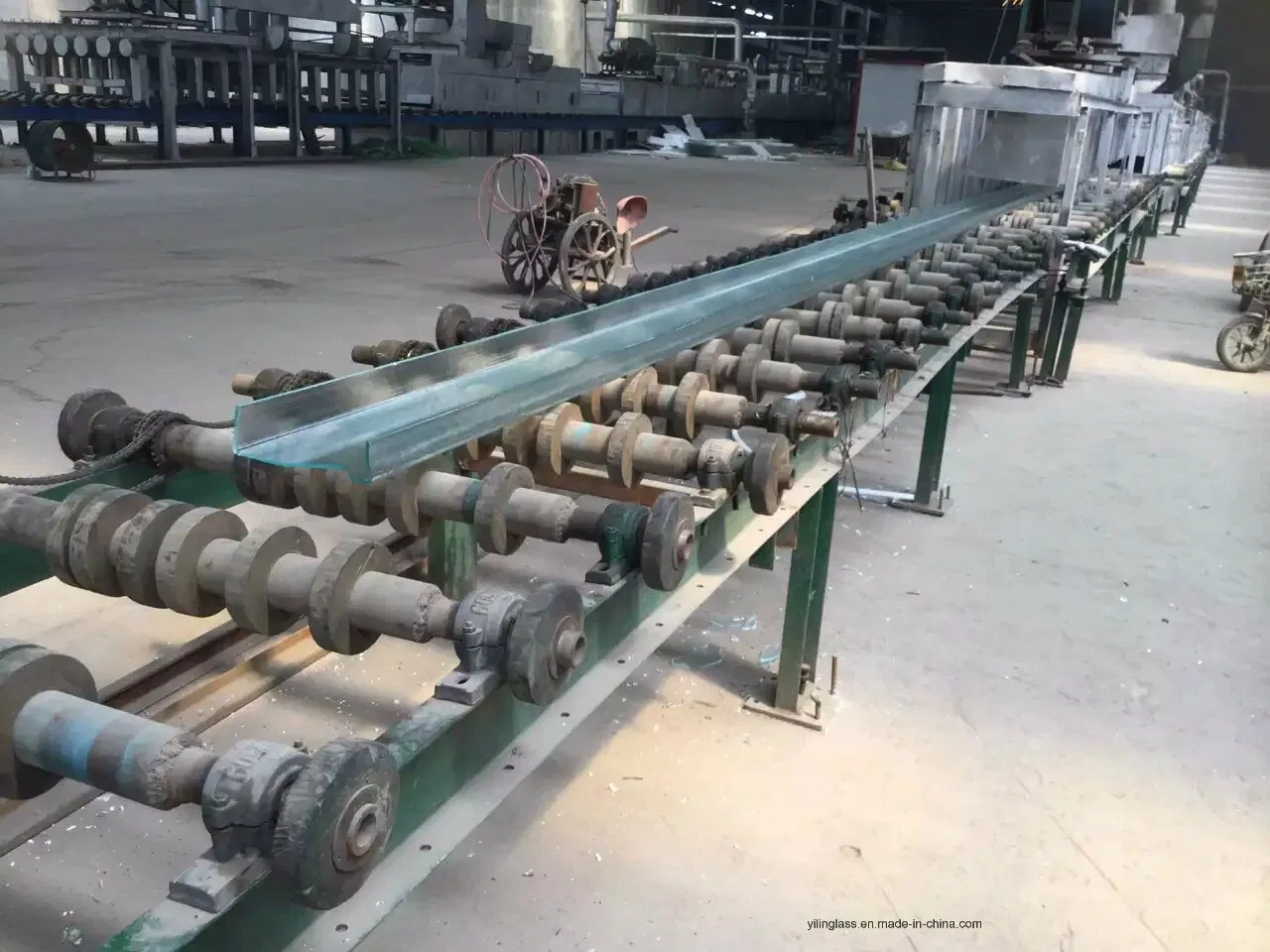 Toughened Tinted Blue U Channel Glass