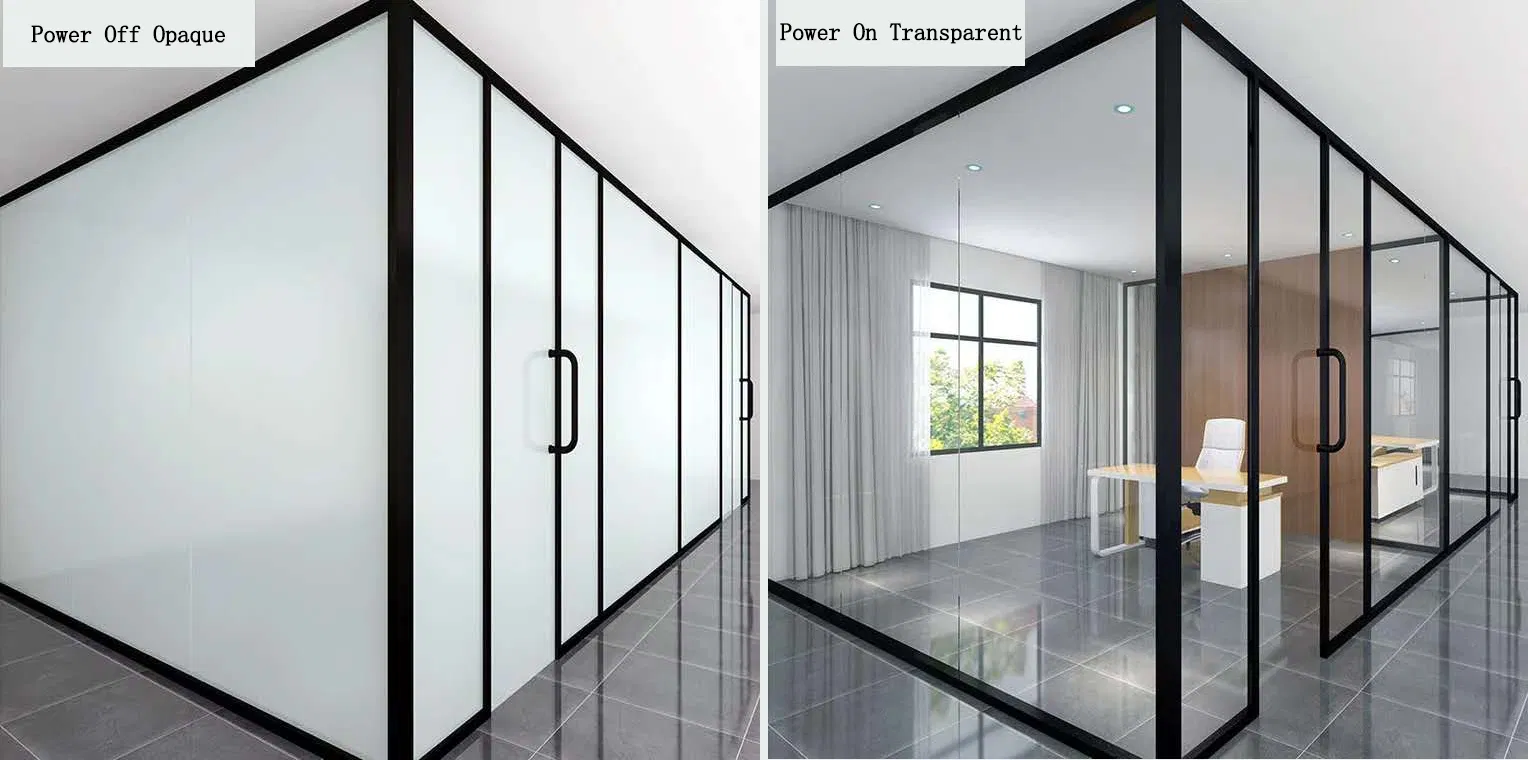 Adjustable Electric Laminated Dimming Glass Privacy-Protecting Glass Switchable Smart Glass for Office House Hotel