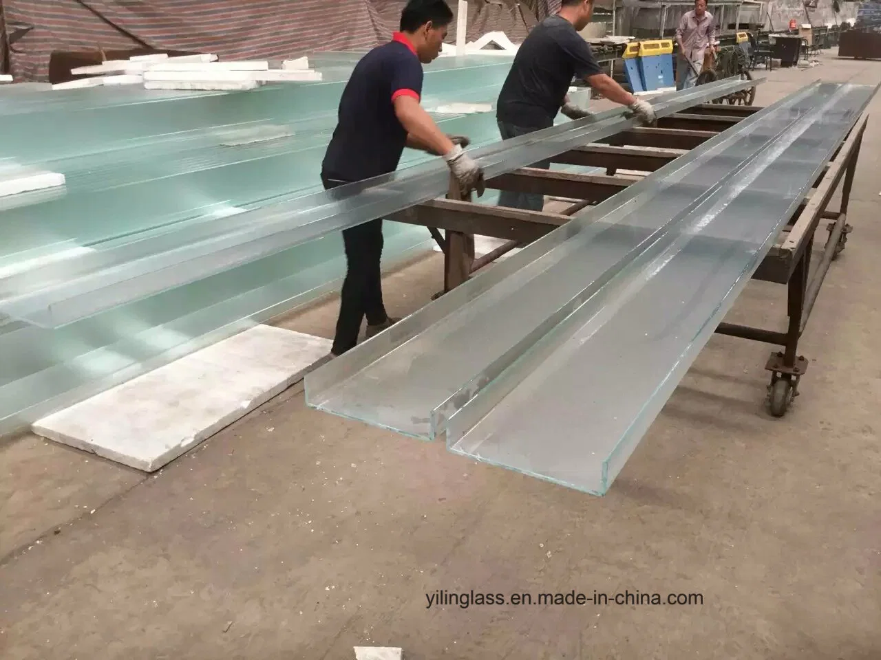Translucent U Shaped Glass Tempered U Profile U Channel Glass
