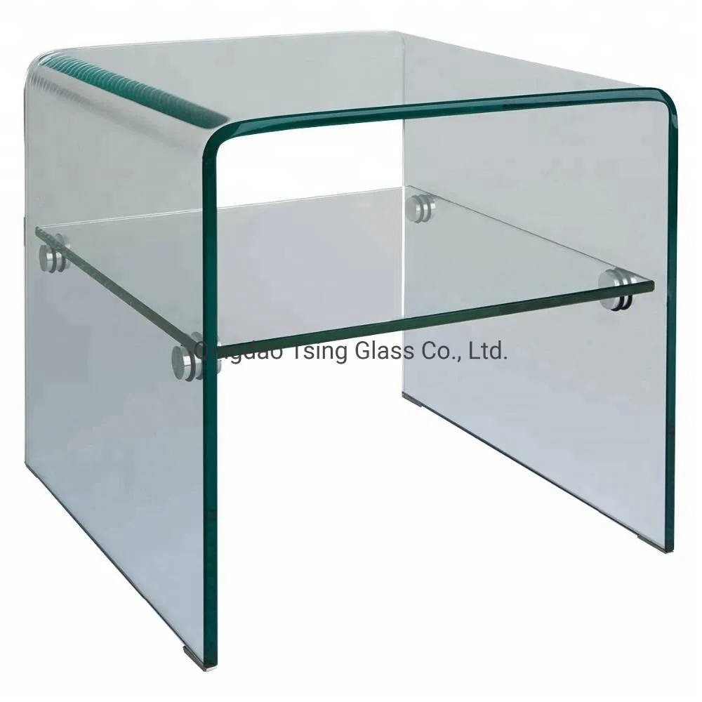 3/ 4/6/ 8/10/12/15/ 19mm Decorative Tempered/Flat/Curved/Bent/Hot Bending Clear /Ultra Clear/U-Shaped/ Book Shelf/ Coffee Table /Desk /Fish Tank Glass