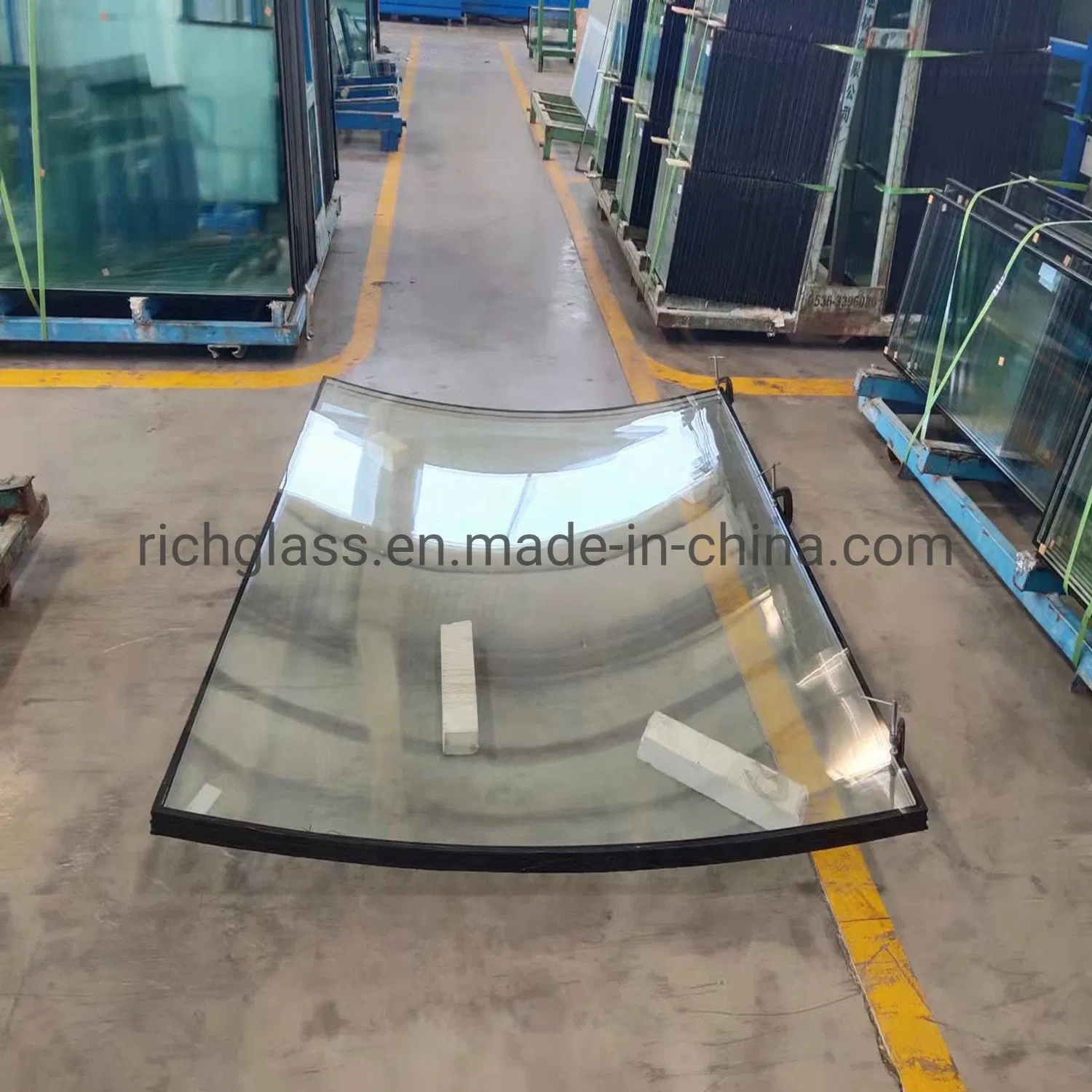 Sound Proof Float Reflective Low E Tempered Curved/Bent Insulated Glass Igu Dgu Glass for Curtain Wall