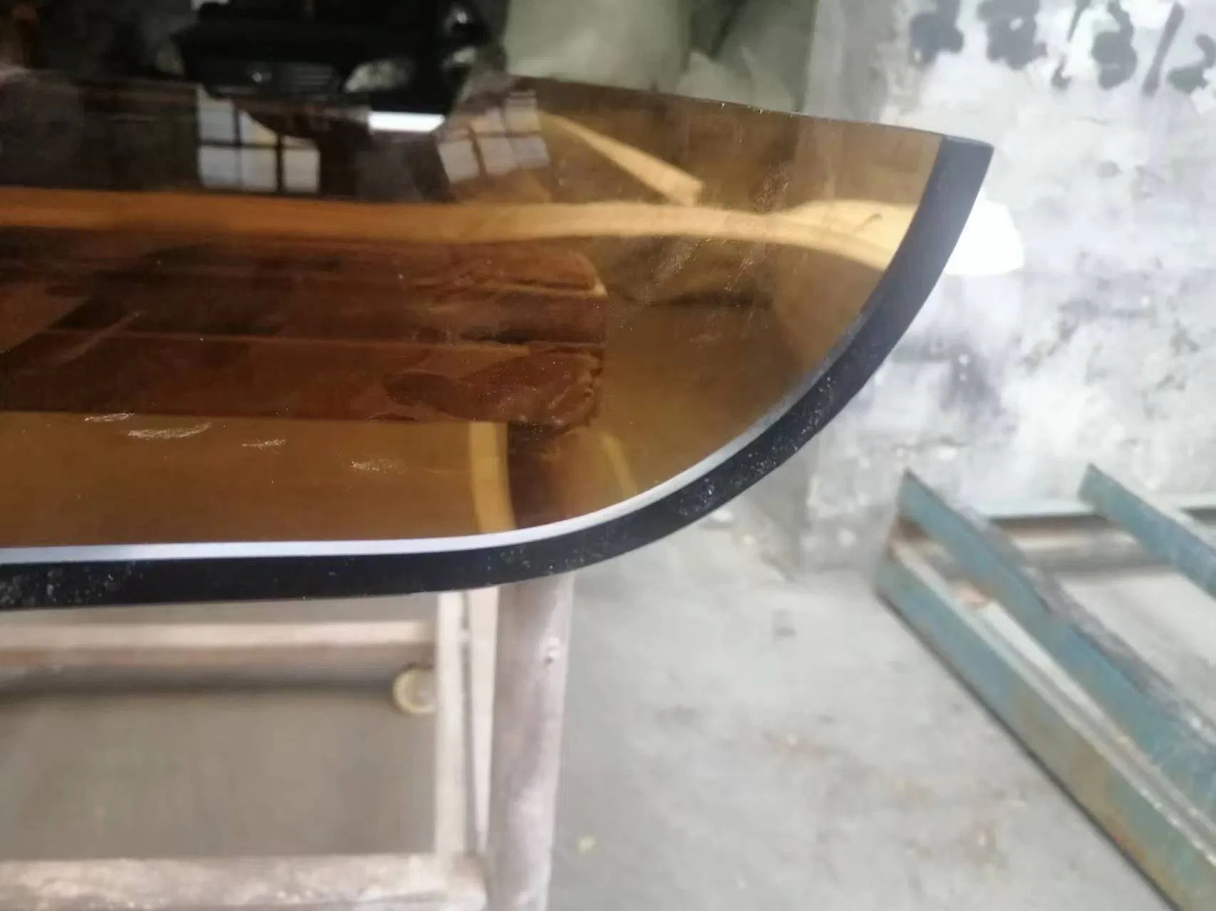 Tempered/Toughened Euro/Golden Bronze Flat Hot Bending/Bent/Curved Glass for Jewelry Cabinets Coffee Table/Bathroom/Partition/Showcase/Balcony/Railing/Yacht