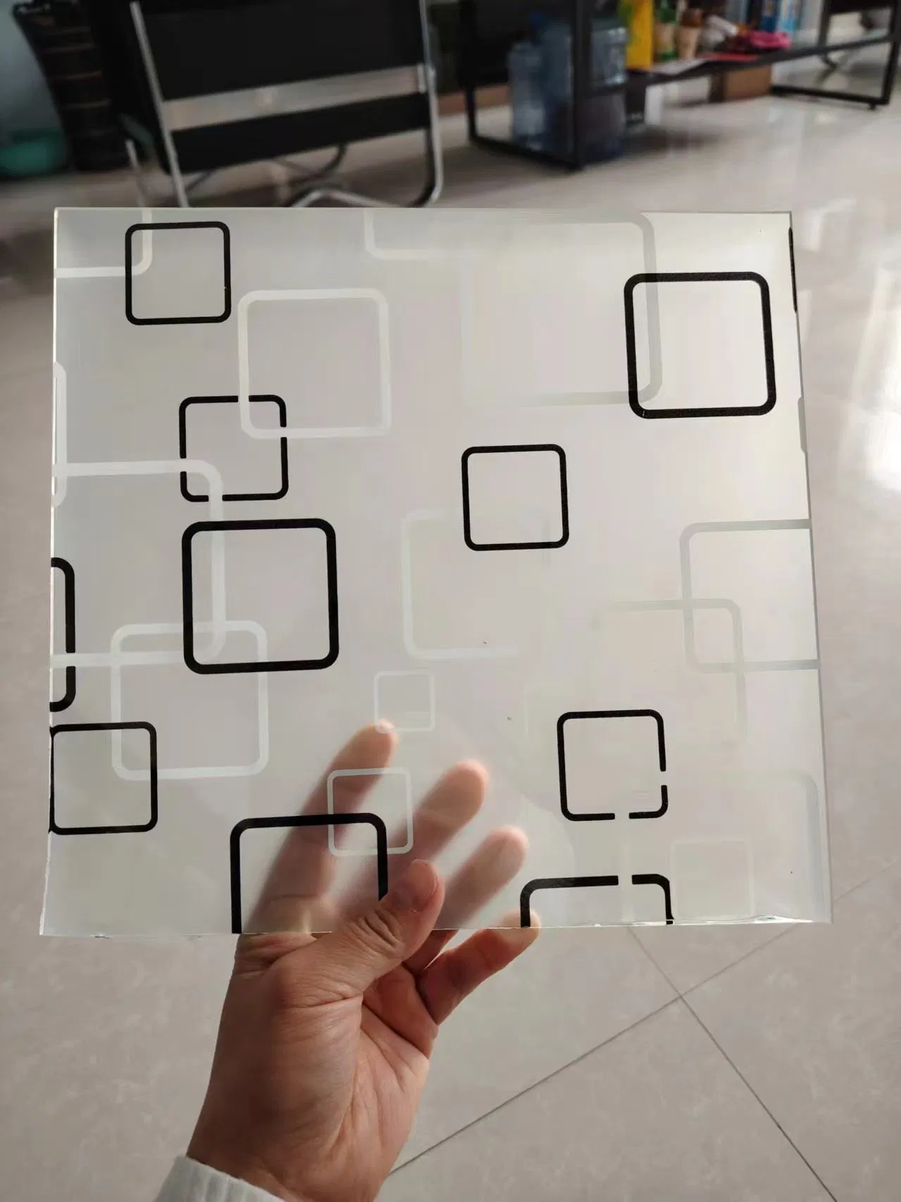 Silk-Screen Printed Glass and Ice Flower Glass