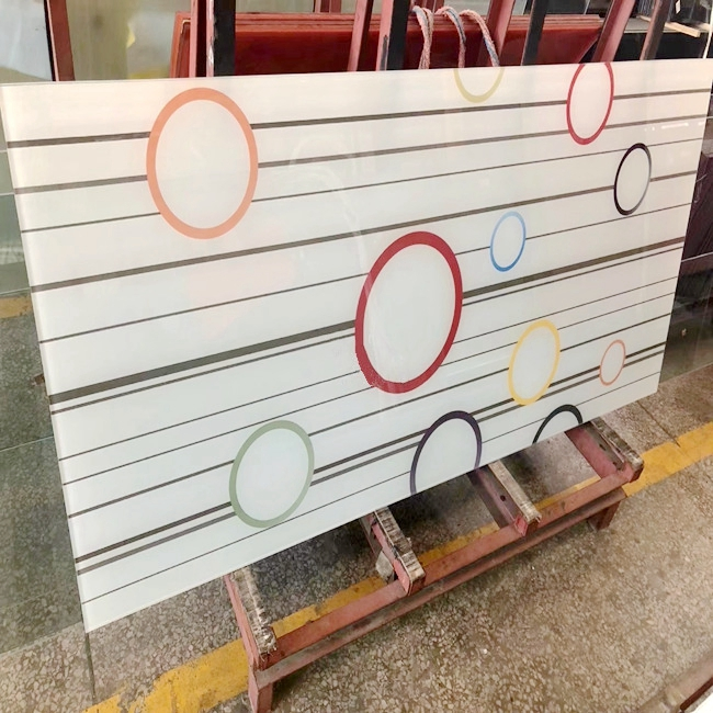 Custom Size 3-19mm Silk Screen Printed Glass Anti-Fog Durable for Shower Doors