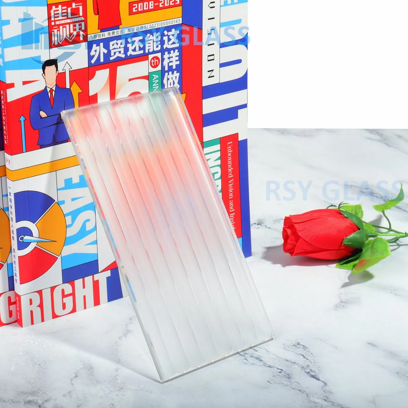 Acid Etched Frosted Moru Pattern Glass for Interior Decoration