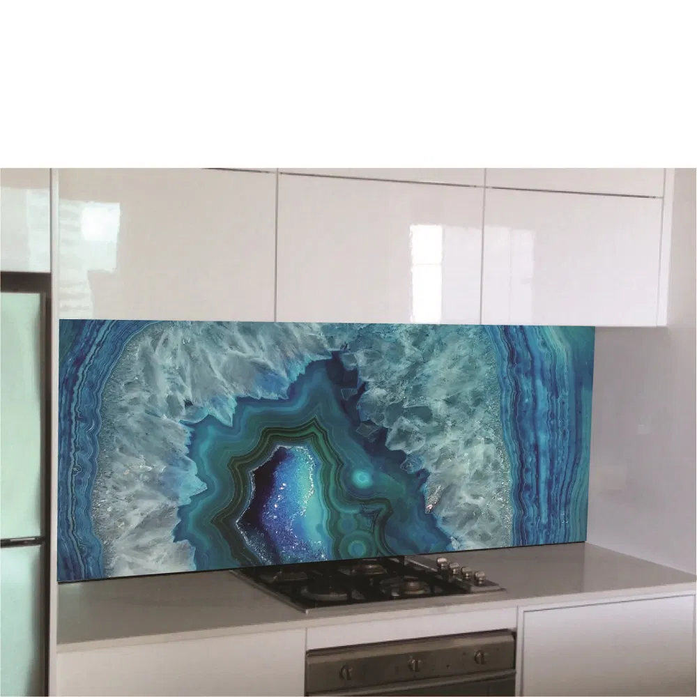 Digital Printing Ceramic Glass for Glass Splash Backs with DIP-Tech Machine and Italy Imported Nano Level Ceramic Ink