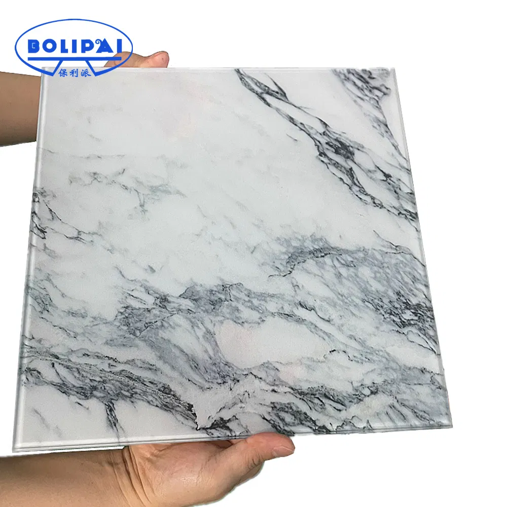 Marble Design Does Not Fade Color Hot Digital Print Glass