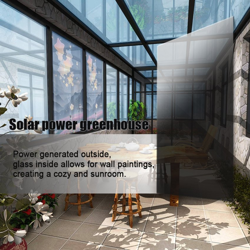 High Efficiency 20% Light Transmission Cdte Photovoltaic Glass for Villa Sunroom BIPV Power Generation System