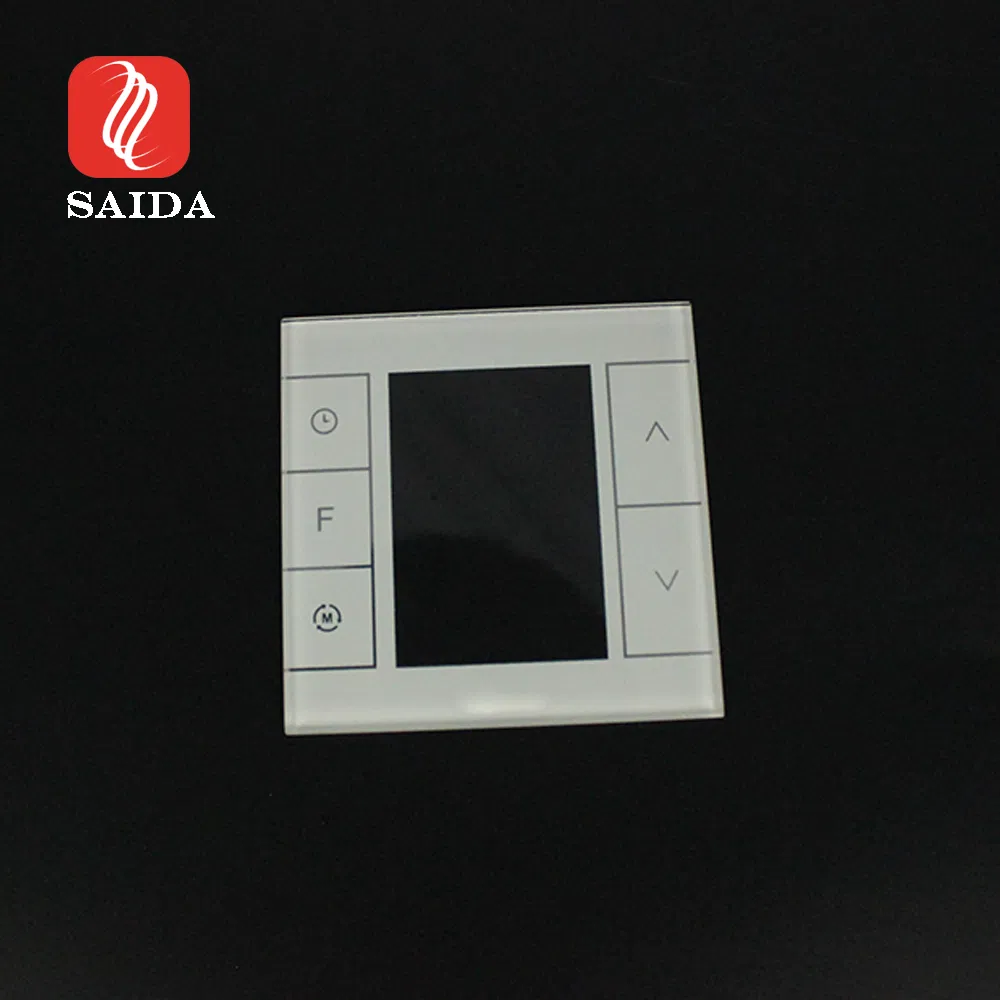 Customized White Color Silkscreen Printed Tempered 86 Type Touch Switch Tempered Glass for Central Air Conditioner / Floor Thermostat