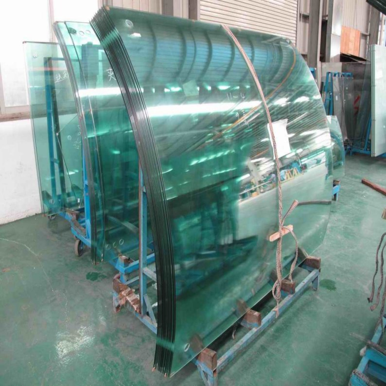 Factory Supply Hot Bent Irregular Curved Tempered Glass Staircase Curved Heat Bending Glass