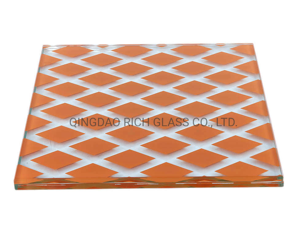 China Supplier Silk Screen Printing Glass Decoration Glass Customized Color Print Logo