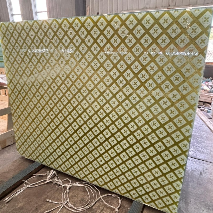 Custom Size 3-19mm Silk Screen Printed Glass Anti-Fog Durable for Shower Doors