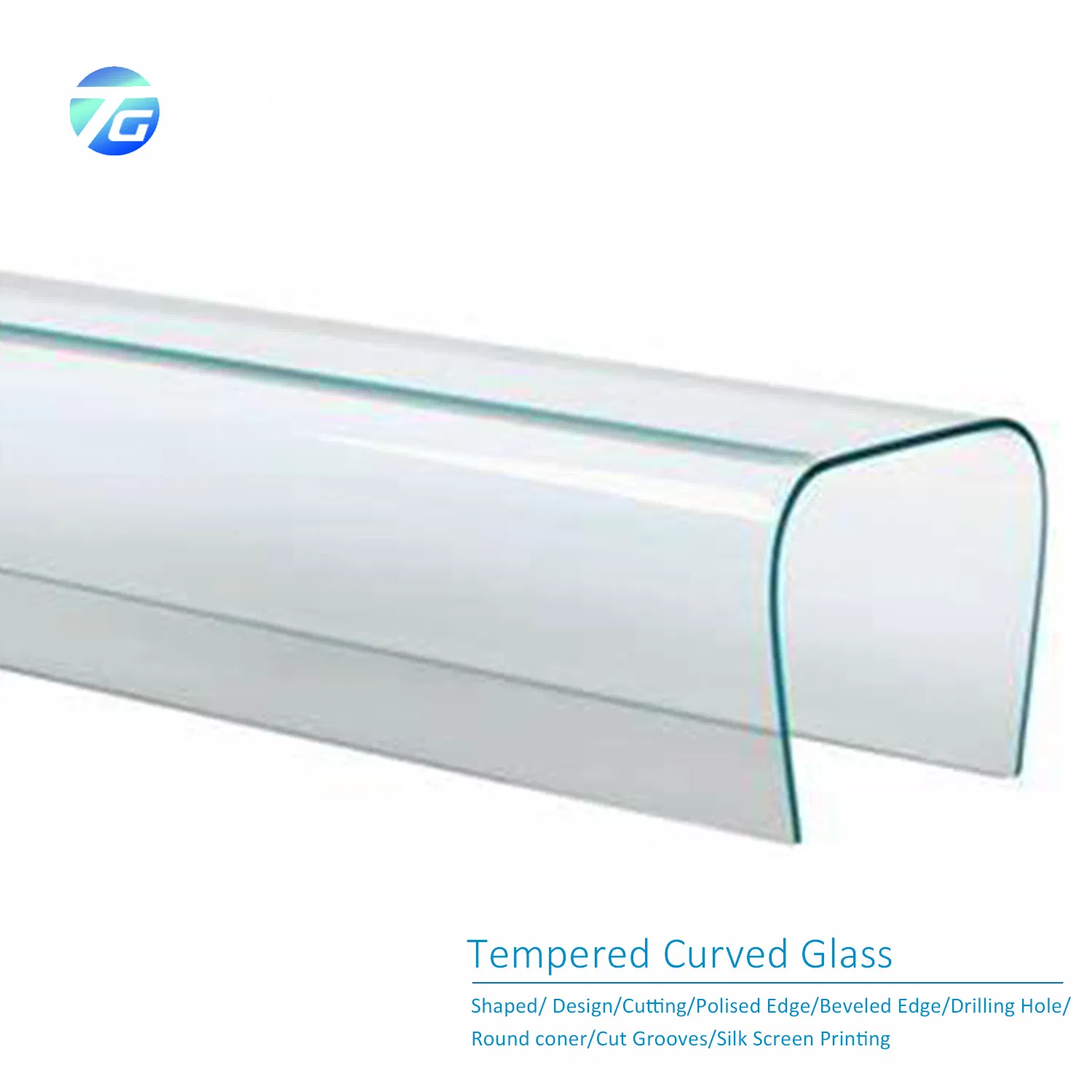 Float Tempered/Toughened Glass Curved Glass Hot Bent Glass for Furniture Glass Railing Fence Table Top