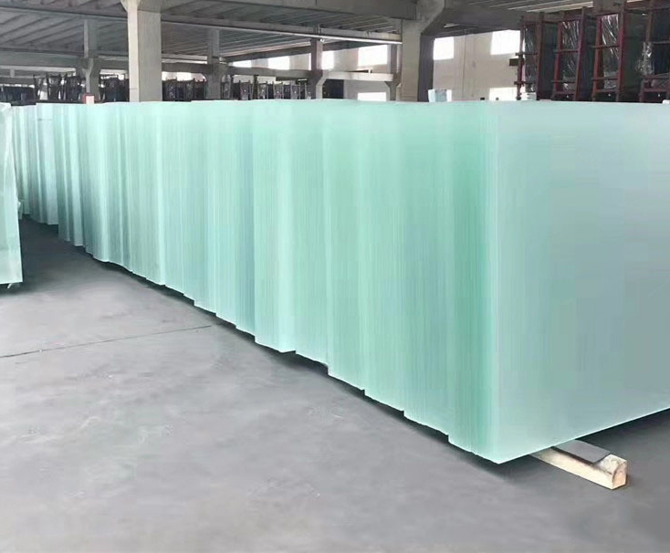 China Glass 3mm-19mm Acid Etched Glass Frosted Glass for Bathroom