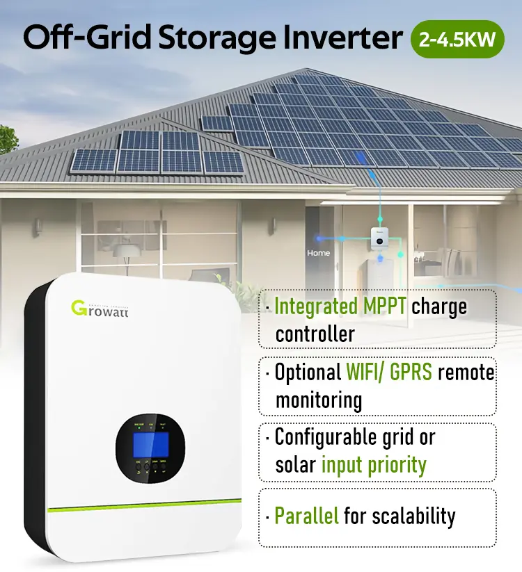OEM EU stock Growatt Home 220V/230V/240v SPF 2000-5000TL HVM Built-in MPPT Single Phase 2kw 3kw 5kw off grid solar inverter Factories, Quotes
