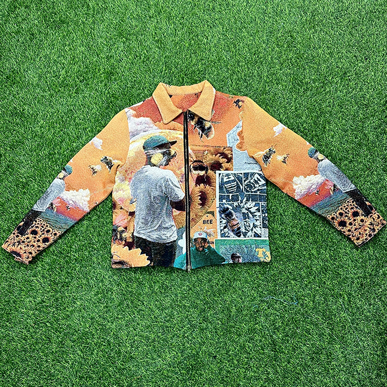Tyler The Creator Custom Tapestry Clothing Manufacturer Bomber Jacket Tapestri Jacket Shirt Men