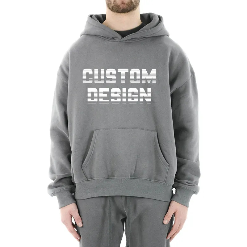 Unisex Custom Luxury Fleece Manufacturers Oversized Men 350GSM Cotton Pullover Drop Shoulder Thick Hoodies Heavy Weight Premium Hoodie No String Streetwear