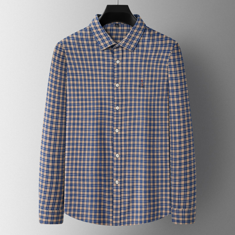 Custom High Quality 100%Cotton Shirts Regular Size Plus Size Stand Collar Long Sleeve Formal Dress Shirt for Men