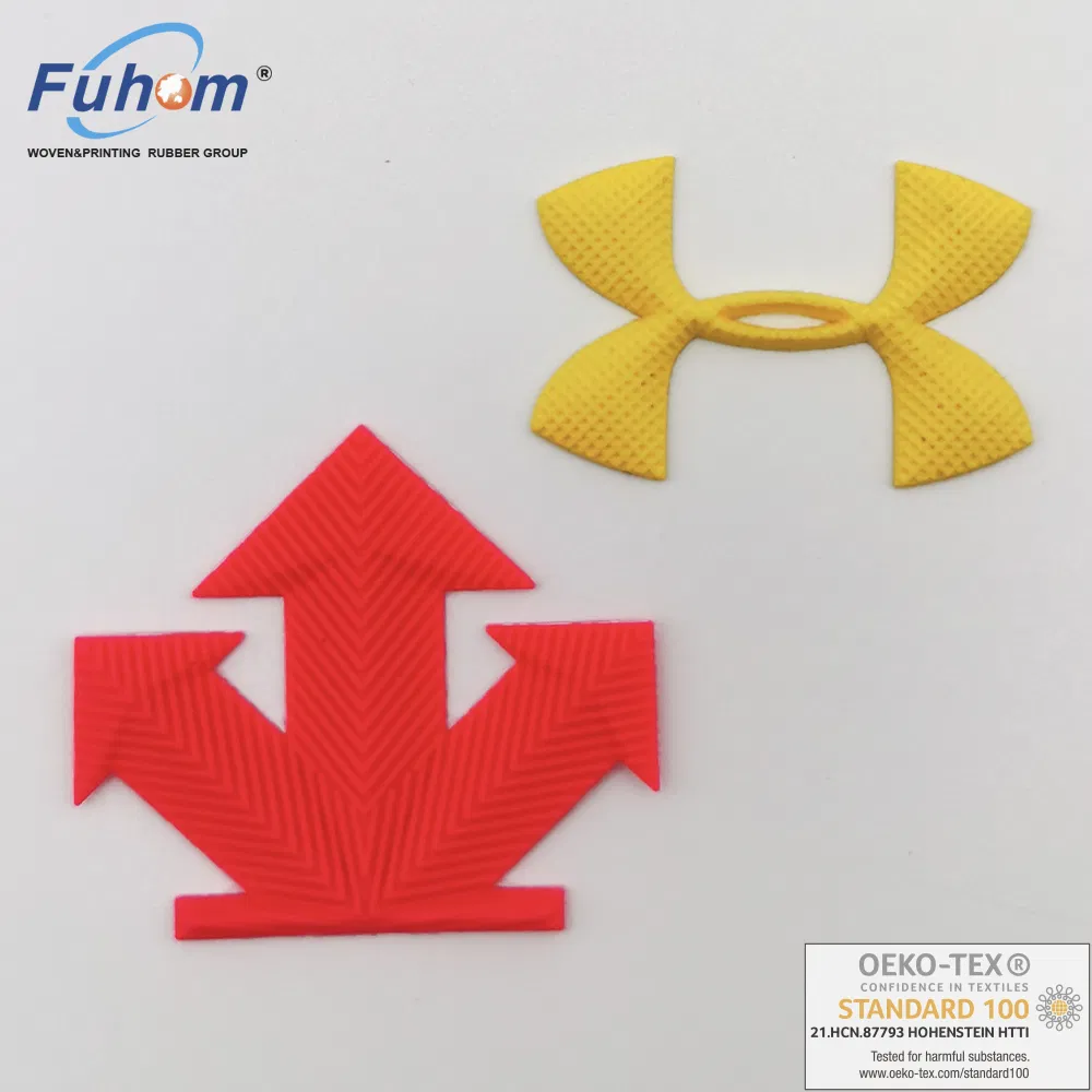 Custom Geometric Eco-Friendly 3D PVC Silicone Logo Patches for Clothing
