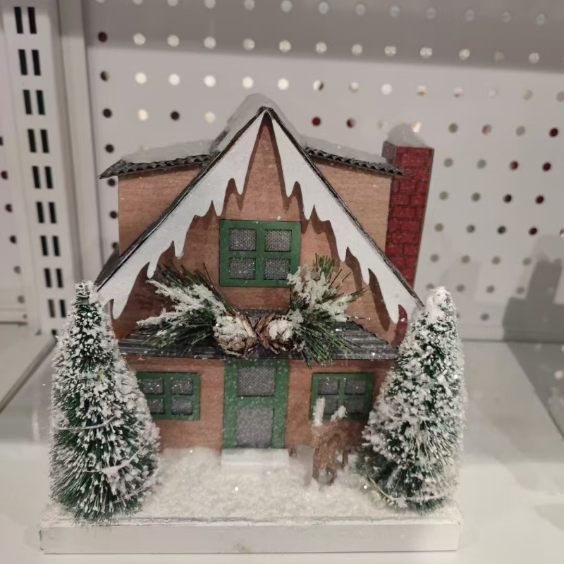 OEM Factory Design Custom Wholesale Paper Christmas House Villas Castle Christmas Tree Christmas Festive Handmade Decorations and Crafts