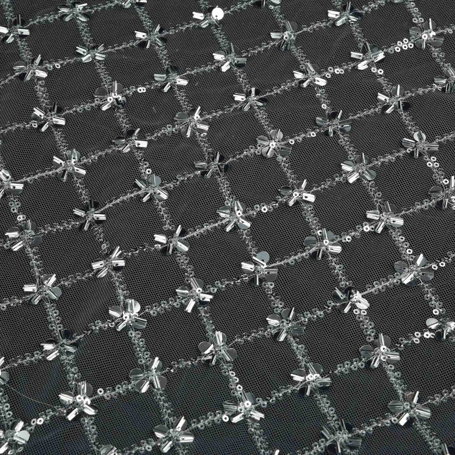 Premium Quality Sequin Embroidered Mesh Lace Fabric for Custom Gown Projects