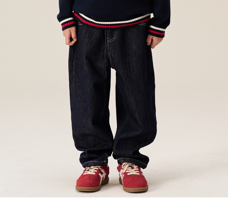 Custom School Child Clothing Kids Navy Blue V-Neck Sweater Baby School Navy Sweater Pullover Uniforms