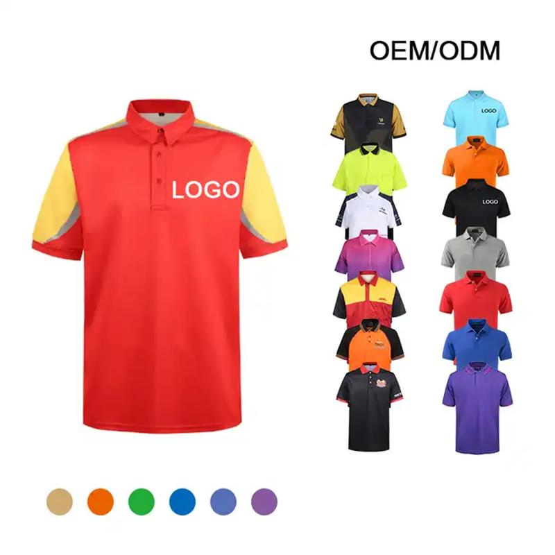 Factory Custom Dry Fit Soft Cotton or Polyester Sports Plain Blank Bulk Polo T Shirt Tee Uniforms Business Work Wear Unisex Golf Clothing Polo Shirt