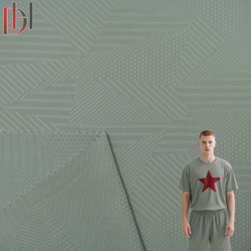 Custom Wholesale Dyed Quick-Drying Breathable Sport Jacquard Shirt Fabric Textile