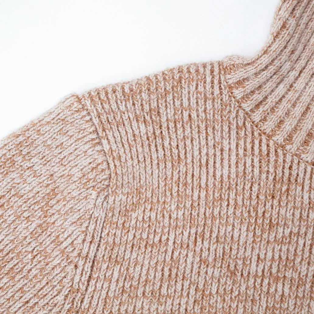 Custom ODM Brand Sweater Manufacturer Designer Zipper Rib Sweater Ladies