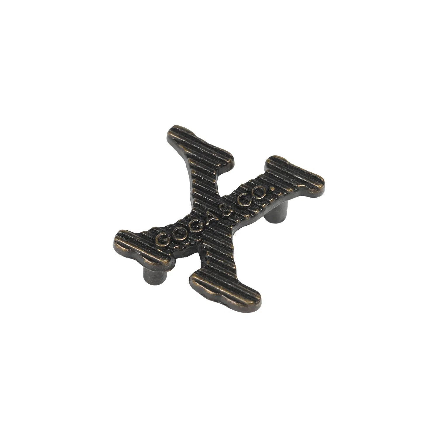 Custom Imitation Bronze Color Brass Metal Logo Tags for Garments