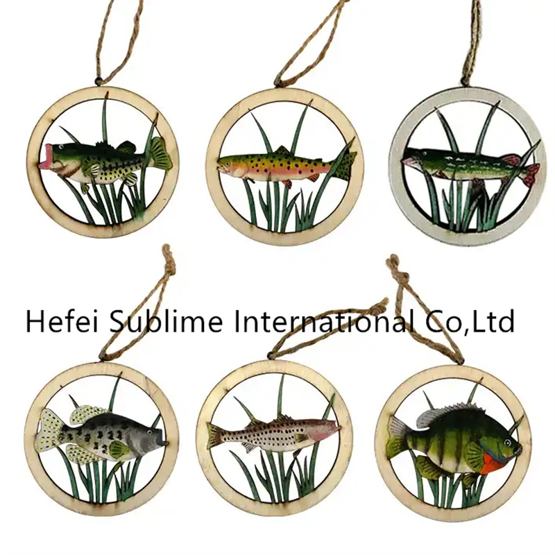 Custom Design Plywood Craft Home Decor Laser Cut Wood Pendant Gift