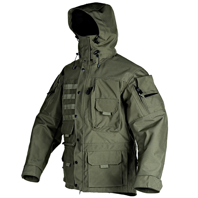 Custom Field Hoodie Training Outfits Cold-Weather Waterproof Men's Tactical Jacket
