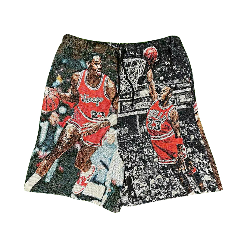 Quick Custom Tapestry Basketball Shorts Low MOQ Manufacturer High Density Fabric Woman/Men Tapestry Pants
