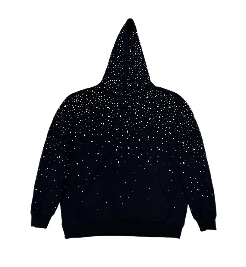 Rhinestone Pullover 100% Cotton Custom Hoodies Manufacturers Hoodie